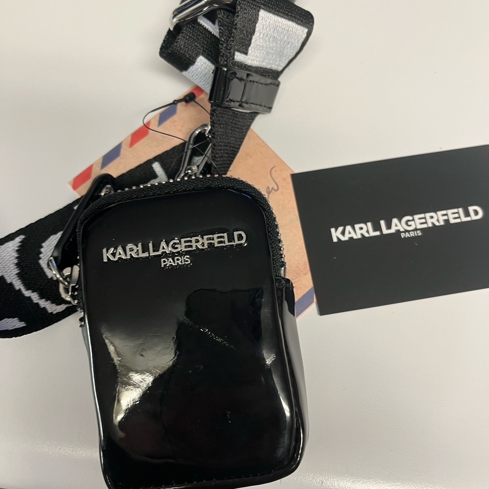 NWT Karl Lagerfeld Paris Maybelle Crossbody Camera Bag With Coin Purse Has COA - Picture 8 of 11